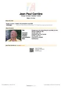 Chanson pour mon ombre (Song for my shade), for choir (SATB) a capella