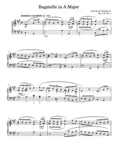 Bagatelle In A Major, Op. 119, No. 4 - Ludwig van Beethoven, Matthew Edwards (Piano Solo)