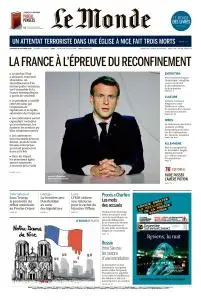 Le Monde du Vendredi 30 Octobre 2020