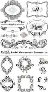 Vectors - Swirl Ornament Frames 10