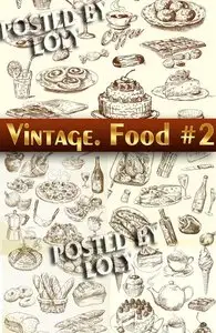Vintage. Food #2 - Stock Vector