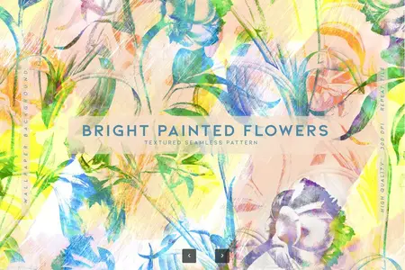 EE - Bright Painted Flowers H8AEF5G
