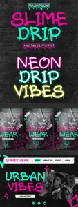 Slime Drip - Graffiti Melting Font KB95B7G