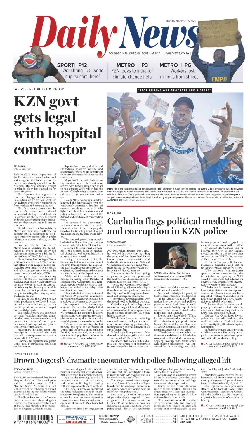 Daily News - 6 November 2025