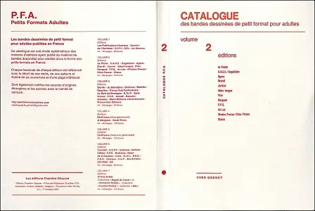 Catalogue Des Bandes Dessinées De Petits Fomats Pour Adultes - Tome 2