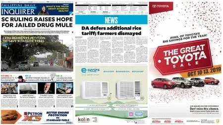 Philippine Daily Inquirer – October 12, 2019