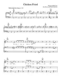 Chicken fried - Zac Brown Band (Piano-Vocal-Guitar)