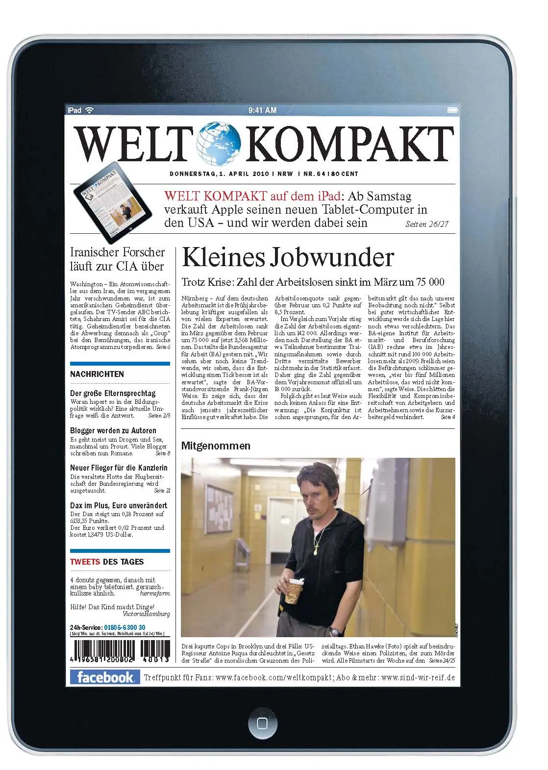 Die Welt kompakt vom 1. April 2010