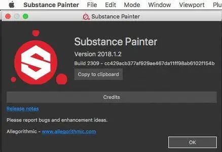 Allegorithmic Substance Painter 2018.1.2.2309 macOS