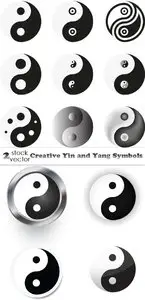 Vectors - Creative Yin and Yang Symbols