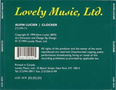 Alvin Lucier - Clocker (1994)