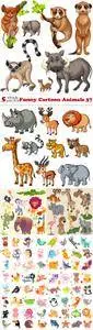Vectors - Funny Cartoon Animals 37