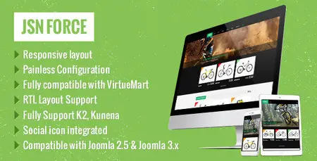 ThemeForest - JSN Force v1.0.2 - Responsive Joomla E-Commerce Template