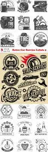 Vectors - Retro Car Service Labels 5