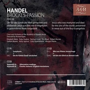 Richard Egarr, Academy of Ancient Music - George Frideric Handel: Brockes-Passion (2019)