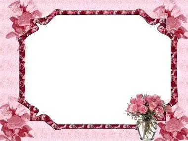 Frame with bouquet roses for Photoshop