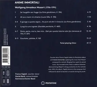Franco Fagioli, Daniel Bard, Kammerorchester Basel - Wolfgang Amadeus Mozart: Anime Immortali (2023)