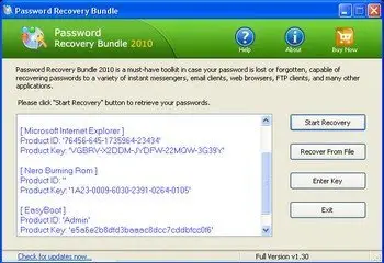 Password Recovery Bundle 2010 v1.30 Portable