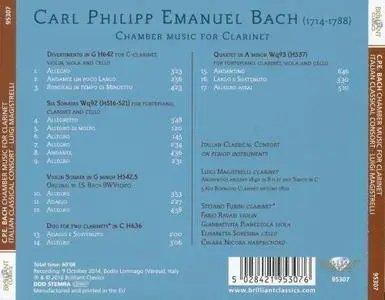 Italian Classical Consort, Luigi Magistrelli - C.P.E. Bach: Chamber Music for Clarinet (2016)