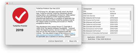 Intuit TurboTax Deluxe / Premier / Home & Business 2019 Build 2019.r21.037 macOS