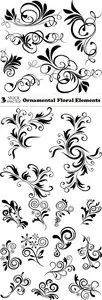 Vectors - Ornamental Floral Elements