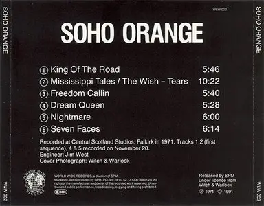 Soho Orange - Soho Orange (1971, 1989 release on Witch & Warlock # W & W 002)