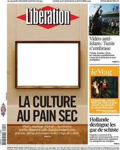 Libération du Samedi 15 et Dimanche 16 Septembre 2012