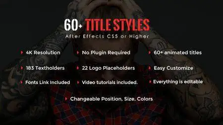 SixtyPlus - 60+ Title Styles - Project for After Effects (VideoHive)