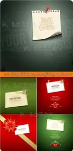 2013 Merry Christmas and Happy New Year modern Greeting cards vector