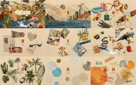 Vintage Vacay - Collage Creator Kit