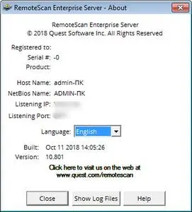 RemoteScan Enterprise Server 10.801 Multilingual