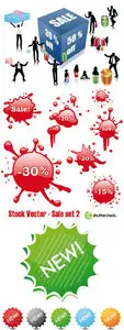 Stock Vector - Sale set 2