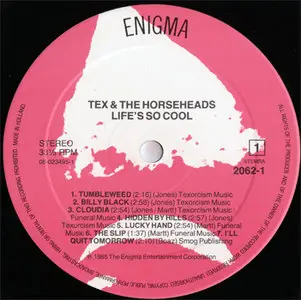 Tex & The Horseheads - Life's So Cool (Enigma 2062-1) (NL 1985) (Vinyl 24-96 & 16-44.1)