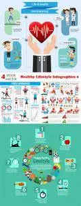 Vectors - Healthy Lifestyle Infographics 6