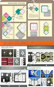 Booklet and tri-fold brochure business vector 3