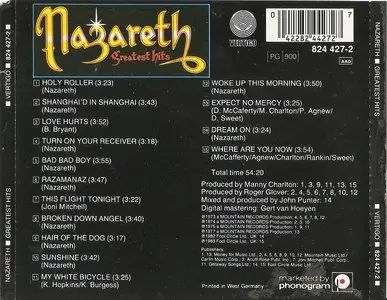 Nazareth - Greatest Hits (1975) [1990, Non-remastered]
