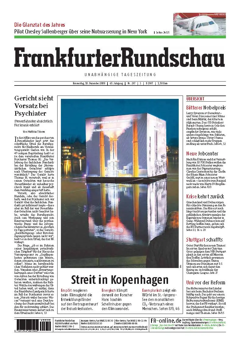 Frankfurter Rundschau vom 10. Dezember 2009