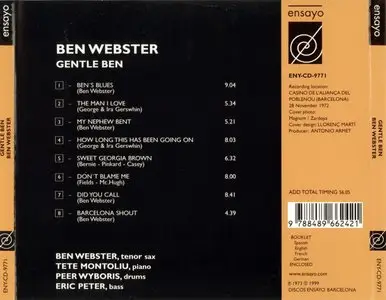 Ben Webster And Tete Montoliu Trio - Gentle Ben - 1972 (1999)