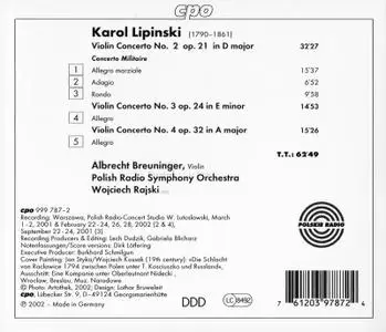 Laurent Albrecht Breuninger  - Lipiński: Violin Concertos Nos. 2, 3 & 4 (2002)
