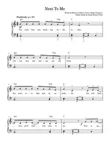 Next To Me (Next To You) - Emeli Sande (Easy Piano)