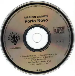 Marion Brown - Porto Novo (1967) {Black Lion BLCD760200 rel 1994}