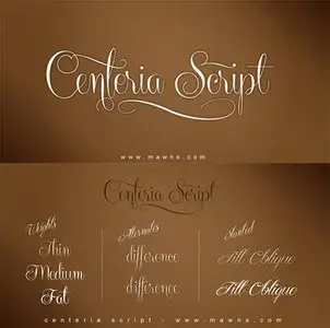 Centeria Script Font Family