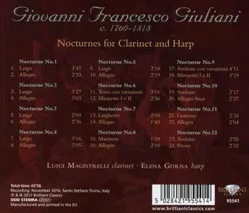 Luigi Magistrelli & Elena Gorna - Giuliani: Nocturnes for Clarinet and Harp (2017)