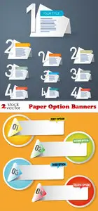 Vectors - Paper Option Banners