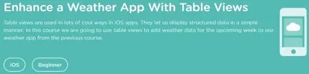 Teamtreehouse - Enhance a Weather App With Table Views