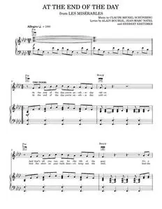 At The End Of The Day - Alain Boublil, Les Miserables Musical (Piano-Vocal-Guitar)