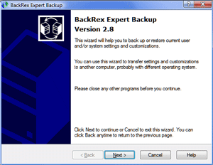 BackRex Expert Backup 2.8