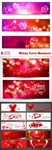Vectors - Shiny Love Banners