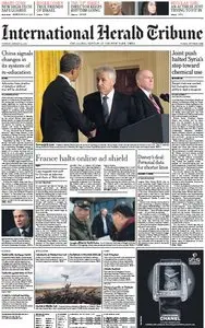 International Herald Tribune from Tuesday, 08. January 2013
