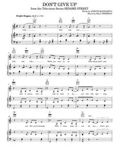 Don't Give Up (from Sesame Street) - Bruno Mars (Piano-Vocal-Guitar)